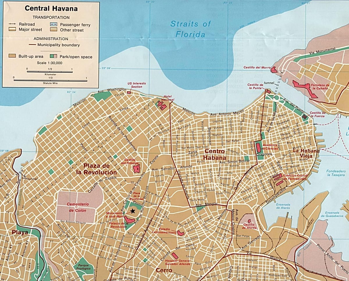 atsijungęs žemėlapis Havana